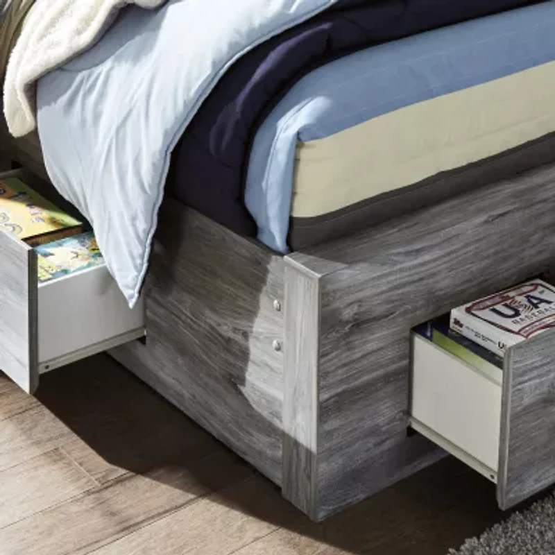 Signature Design by Ashley Baystorm Panel Bed with Storage Drawers Dark Gray