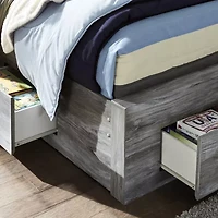 Signature Design by Ashley Baystorm Panel Bed with Storage Drawers Dark Gray
