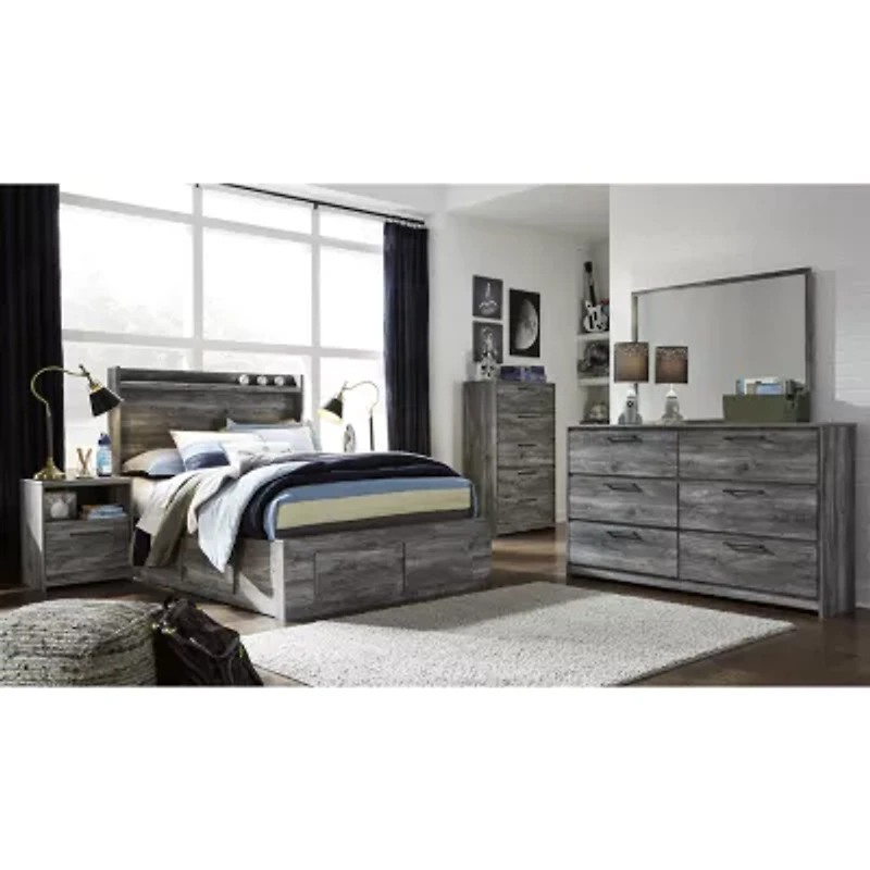 Signature Design by Ashley Baystorm Panel Bed with Storage Drawers Dark Gray
