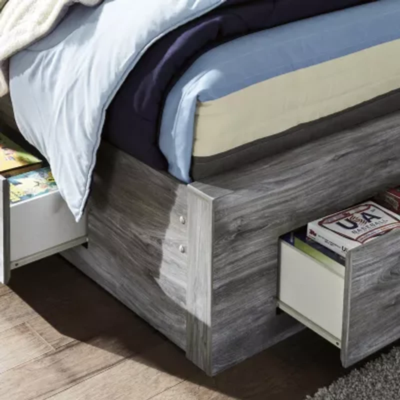 Signature Design by Ashley Baystorm Panel Bed with Storage Drawers Dark Gray