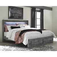 Signature Design by Ashley Baystorm Panel Bed with Storage Drawers Dark Gray