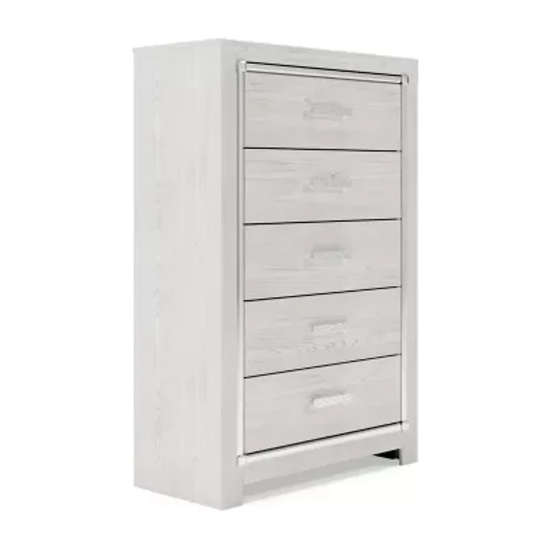 Signature Design by Ashley Altyra 5-Drawer Chest in White