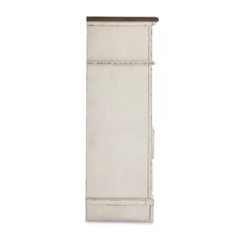 Signature Design by Ashley Realyn Youth 48" 5-Drawer Chest of Drawers in Chipped White