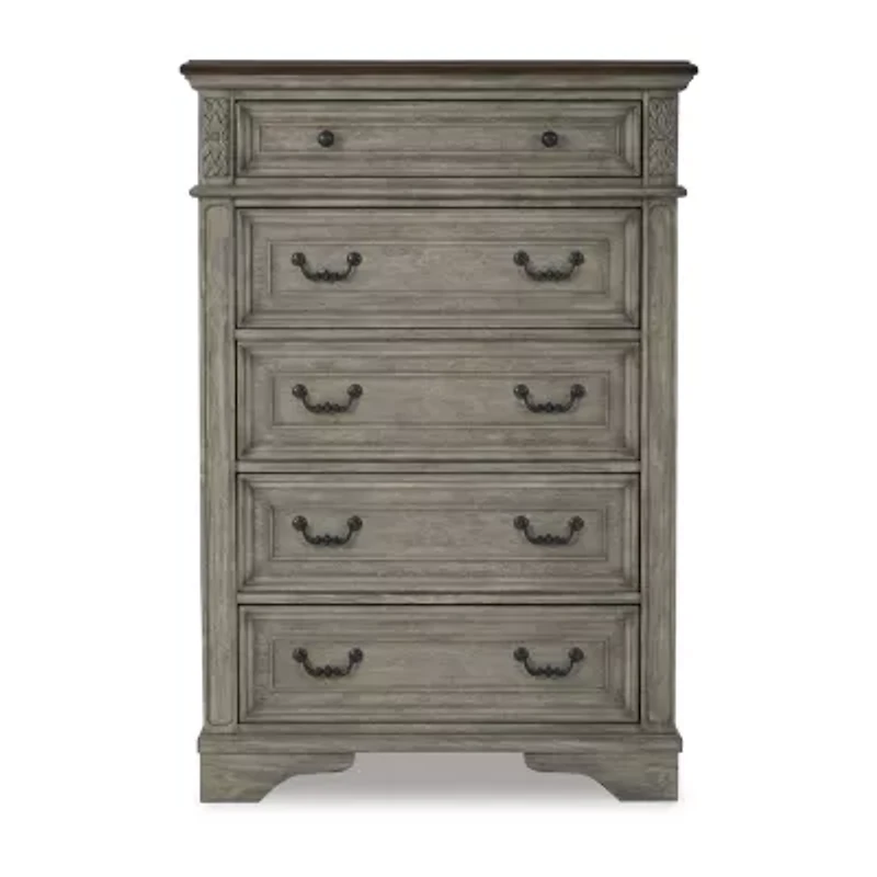 Signature Design by Ashley Lodenbay 5-Drawer Chest of Drawers in Antique Gray