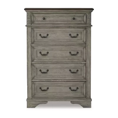 Signature Design by Ashley Lodenbay 5-Drawer Chest of Drawers in Antique Gray