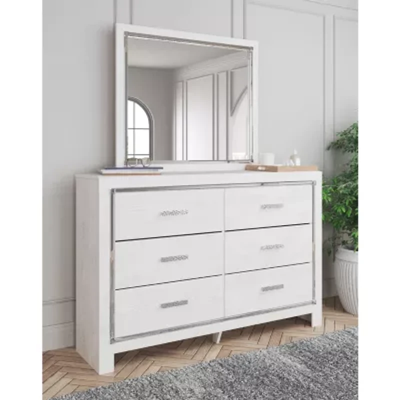 Signature Design by Ashley Altyra 42" Bedroom Dresser Mirror in White