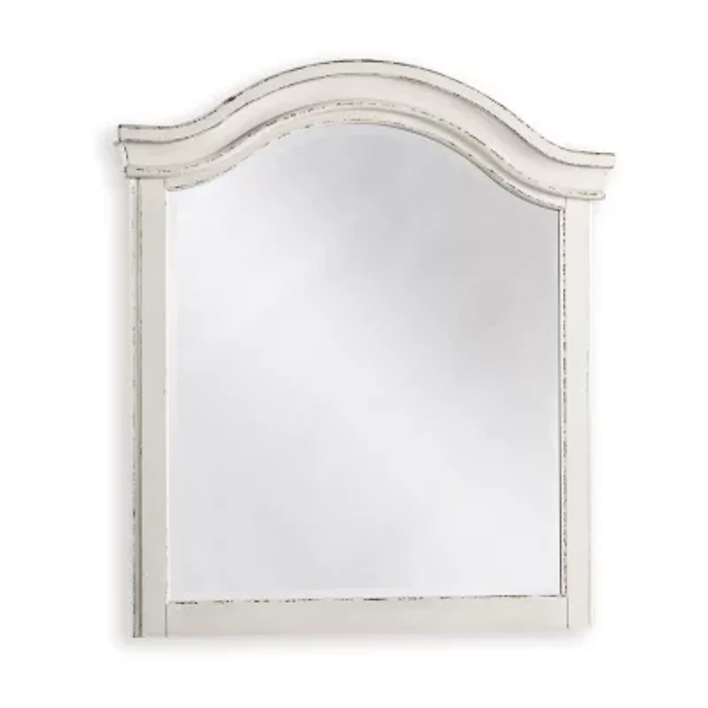 Signature Design by Ashley Realyn Youth 35" Bedroom Dresser Mirror in Chipped White