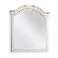 Signature Design by Ashley Realyn Youth 35" Bedroom Dresser Mirror in Chipped White
