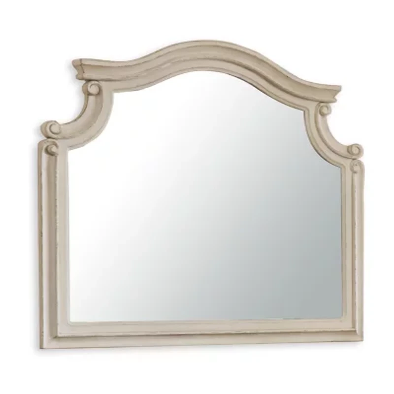 Signature Design by Ashley Realyn 44" Bedroom Dresser Mirror in Chipped White