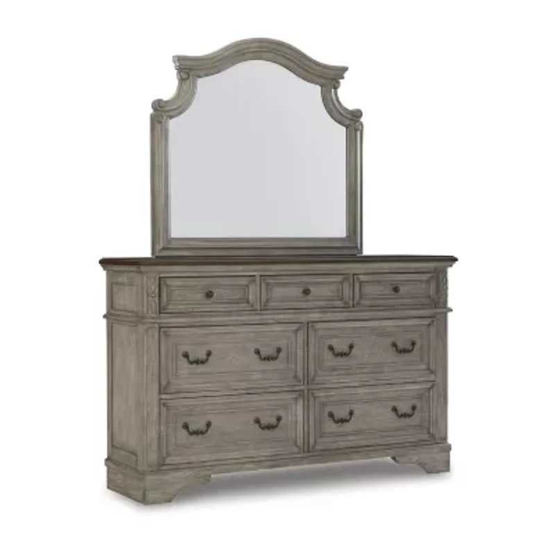 Signature Design by Ashley Lodenbay 44" Bedroom Dresser Mirror in Antique Gray