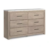 Signature Design by Ashley Senniberg 6-Drawer Dresser in Light Brown
