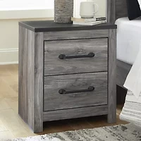 Signature Design by Ashley Bronyan 2-Drawer Nightstand in Dark Gray