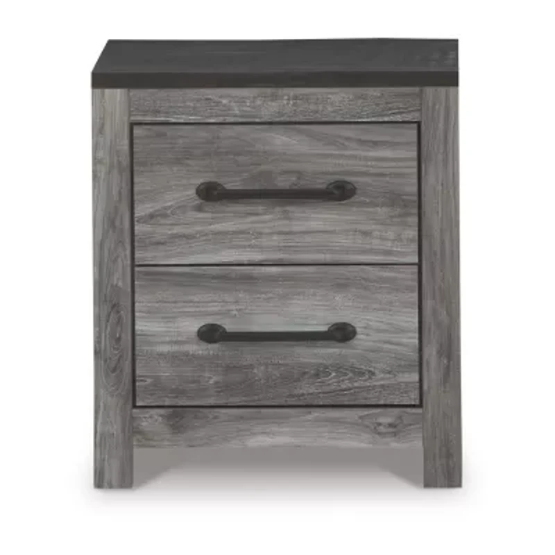 Signature Design by Ashley Bronyan 2-Drawer Nightstand in Dark Gray