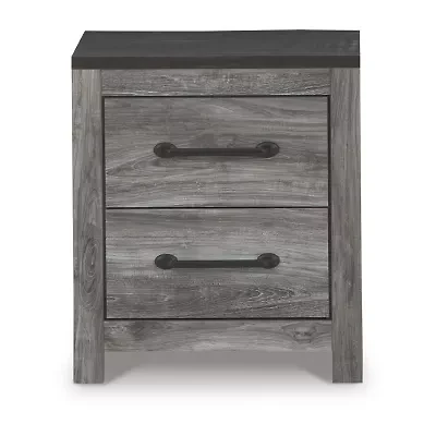 Signature Design by Ashley Bronyan 2-Drawer Nightstand in Dark Gray