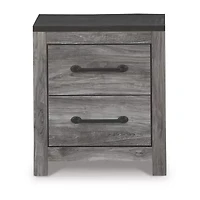 Signature Design by Ashley Bronyan 2-Drawer Nightstand in Dark Gray