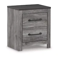Signature Design by Ashley Bronyan 2-Drawer Nightstand in Dark Gray