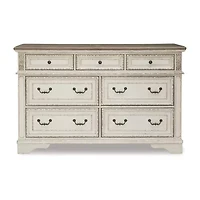 Signature Design by Ashley Realyn 7-Drawer Dresser in Chipped White