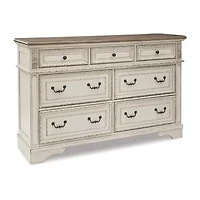 Signature Design by Ashley Realyn 7-Drawer Dresser in Chipped White