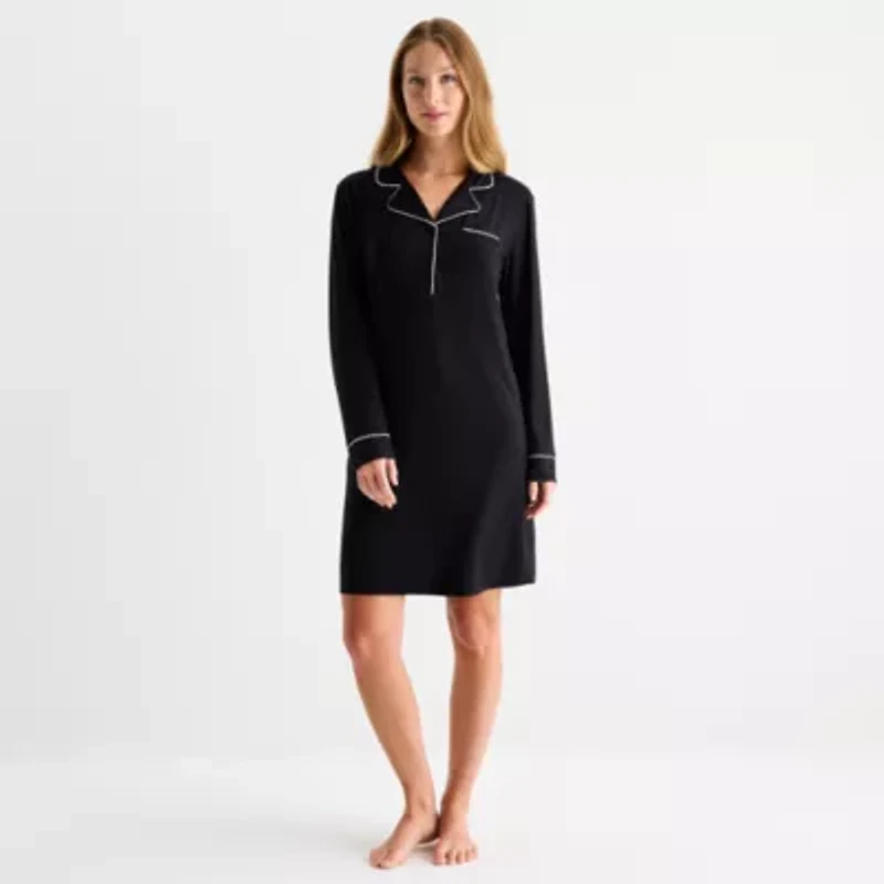 Liz Claiborne Womens Long Sleeve Nightshirt