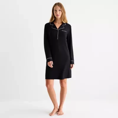 Liz Claiborne Womens Long Sleeve Nightshirt