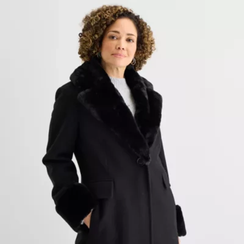 Liz Claiborne Womens Heavyweight Car Coat