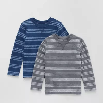 Okie Dokie Toddler & Little Boys Crew Neck Long Sleeve 2-pc. T-Shirt