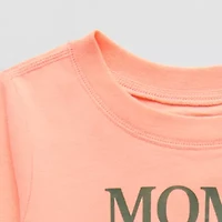 Okie Dokie Toddler Girls Round Neck Long Sleeve Adaptive Regular Fit Graphic T-Shirt