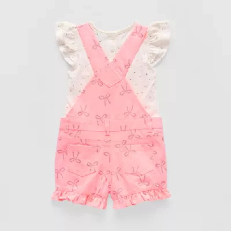 Little Lass Toddler Girls 3-pc. Shortall Set