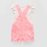 Little Lass Toddler Girls 3-pc. Shortall Set