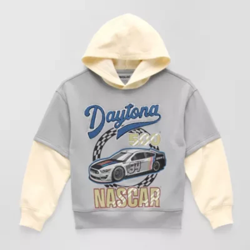 Nascar Daytona Little & Big Kid Boys Long Sleeve Fleece Hoodie