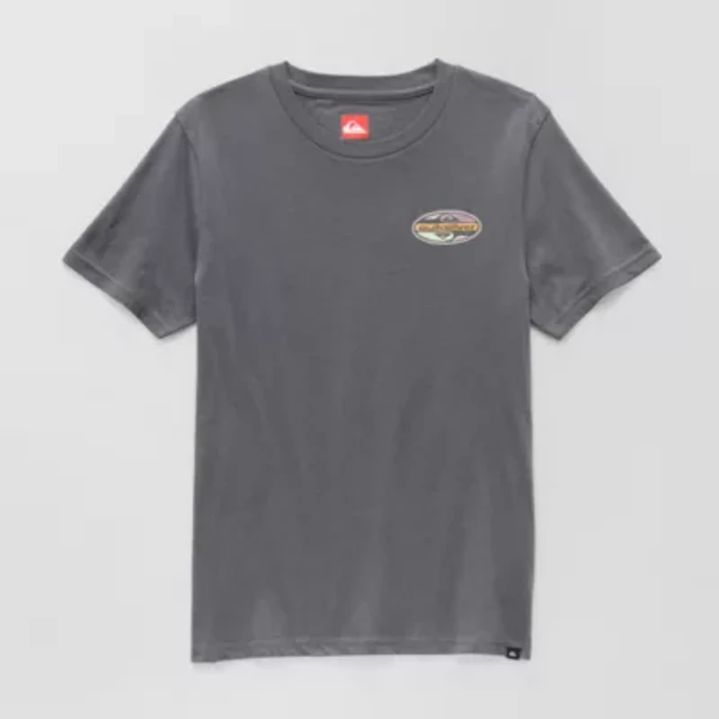 Quiksilver Big Kid Boys Crew Neck Short Sleeve Regular Fit Graphic T-Shirt