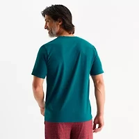 Stafford Mens Crew Neck Short Sleeve Pajama Top