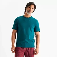 Stafford Mens Crew Neck Short Sleeve Pajama Top