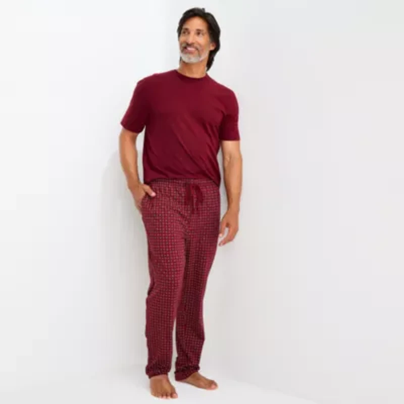 Stafford Mens Crew Neck Short Sleeve Pajama Top