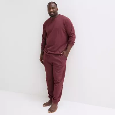 Shaquille O'Neal XLG Mens Crew Neck Long Sleeve Big and Tall Pajama Top