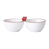 Martha Stewart Holiday Bow Double Snack Serving Bowl
