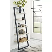 Signature Design by Ashley Waylowe 48" Double-Shelf Pedestal Home Office Desk