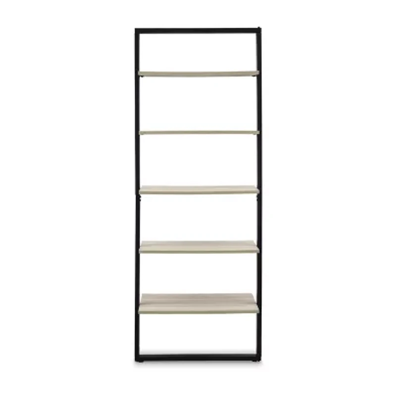 Signature Design by Ashley Waylowe 48" Double-Shelf Pedestal Home Office Desk