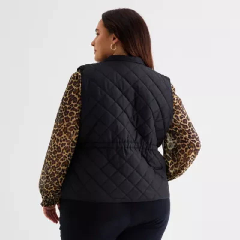 St. John's Bay Womens Midweight Plus Quilted Vest
