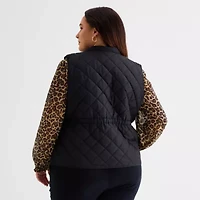 St. John's Bay Womens Midweight Plus Quilted Vest