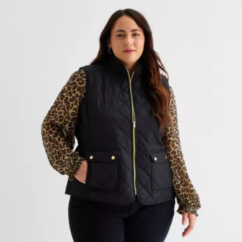 St. John's Bay Womens Midweight Plus Quilted Vest