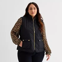 St. John's Bay Womens Midweight Plus Quilted Vest