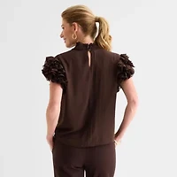 Liz Claiborne Womens Short Sleeve Blouse