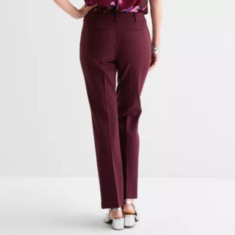 Liz Claiborne Audra Ponte Womens Straight Trouser