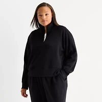 Xersion Womens Scuba Luxe Half Zip Pullover Plus