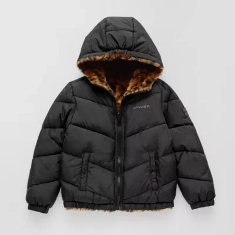 Spyder Little & Big Kid Girls Hooded Reversible Heavyweight Puffer Jacket