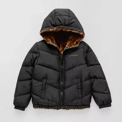 Spyder Little & Big Kid Girls Hooded Reversible Heavyweight Puffer Jacket