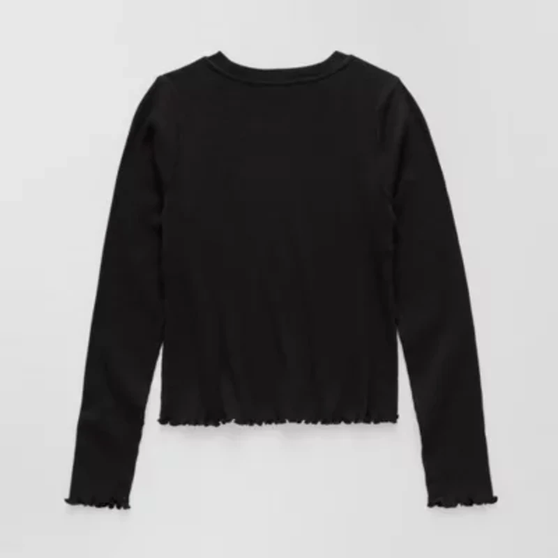 Thereabouts Little & Big Kid Girls Round Neck Long Sleeve T-Shirt