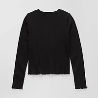 Thereabouts Little & Big Kid Girls Round Neck Long Sleeve T-Shirt