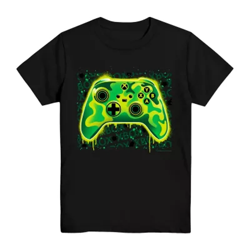 Xbox Little & Big Kid Boys Crew Neck Short Sleeve Regular Fit Graphic T-Shirt